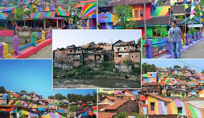 Красочные деревни стали хитом в Индонезии