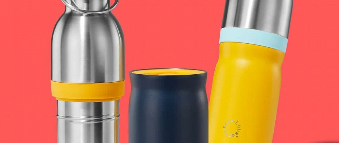 Дизайнеры объединили бутылку для воды и термокружку в единый продукт