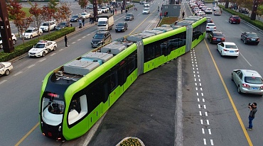 На дорогах Китая появится «рельсовый автобус»