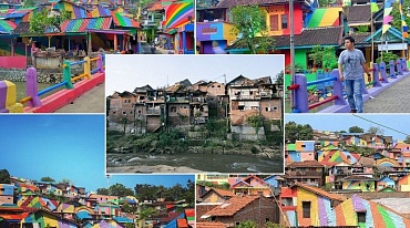 Красочные деревни стали хитом в Индонезии