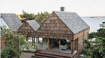  В Норвегии построили дом с фасадом из обрезков напольного покрытия