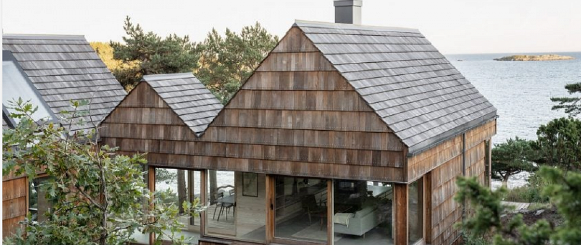  В Норвегии построили дом с фасадом из обрезков напольного покрытия
